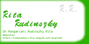 rita rudinszky business card